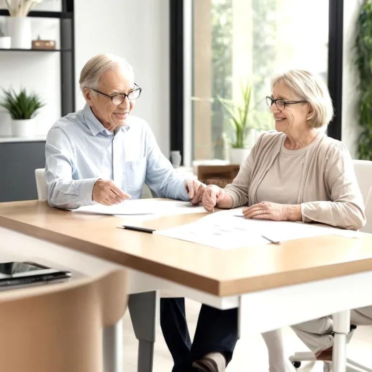 Senior insurance case comparison illustration